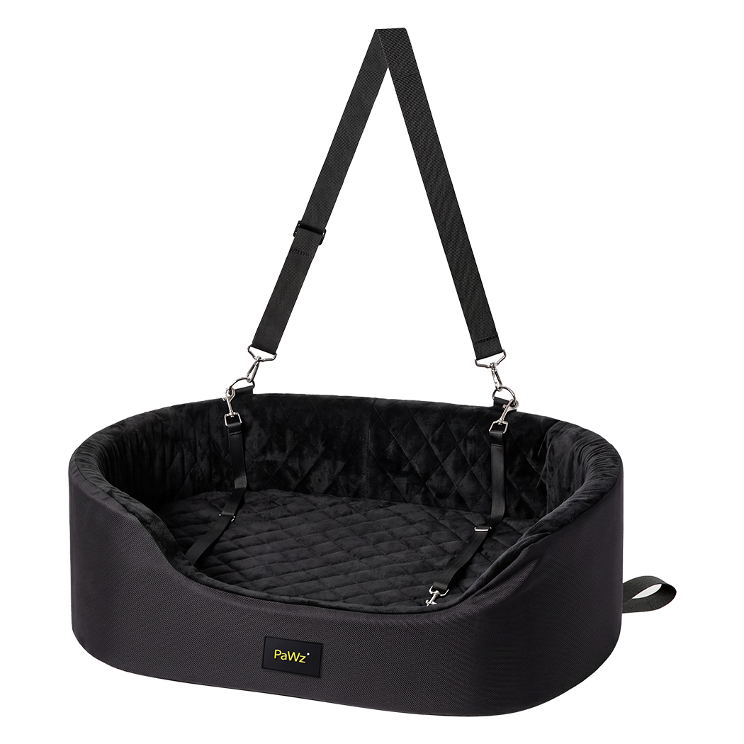 Pet Car Seat Plush Black 81.5x54.5x17.5cm