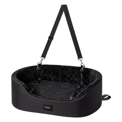 Pet Car Seat Plush Black 81.5x54.5x17.5cm