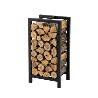 Levede Firewood Rack Metal Outdoor Storage Log Holder Fireplace 30 x 22 x 59cm