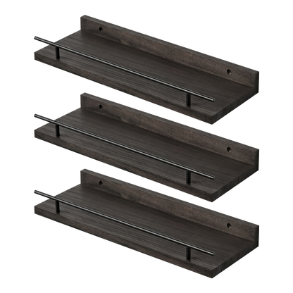 Floating Wall Shelves Set 3 Paulownia Wood | HomeAndLiving