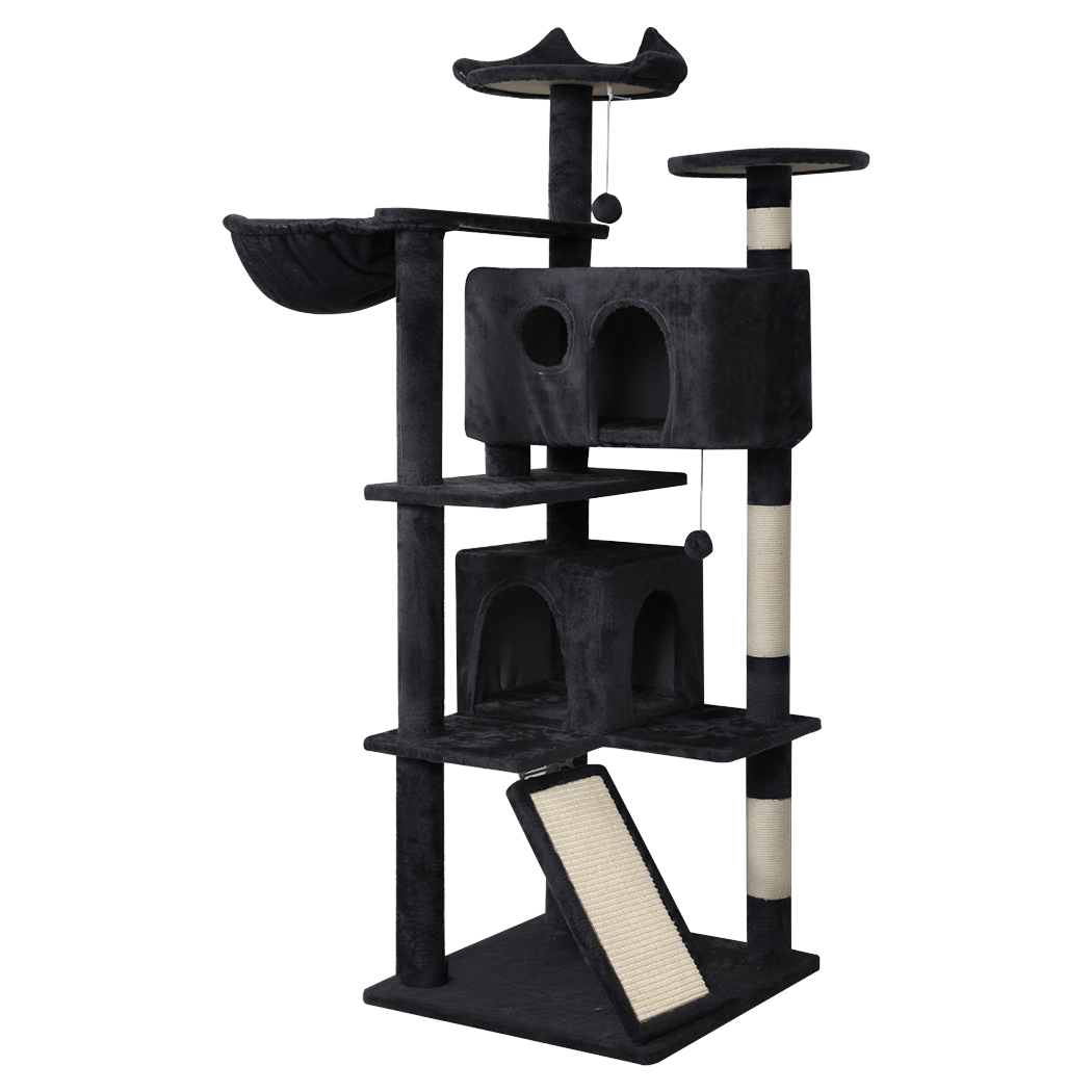 Cat Tree Scratching Post Grey 50x50x145cm