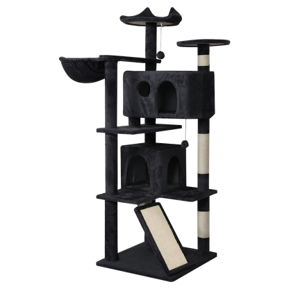 Cat Tree Scratching Post Grey 50x50x145cm