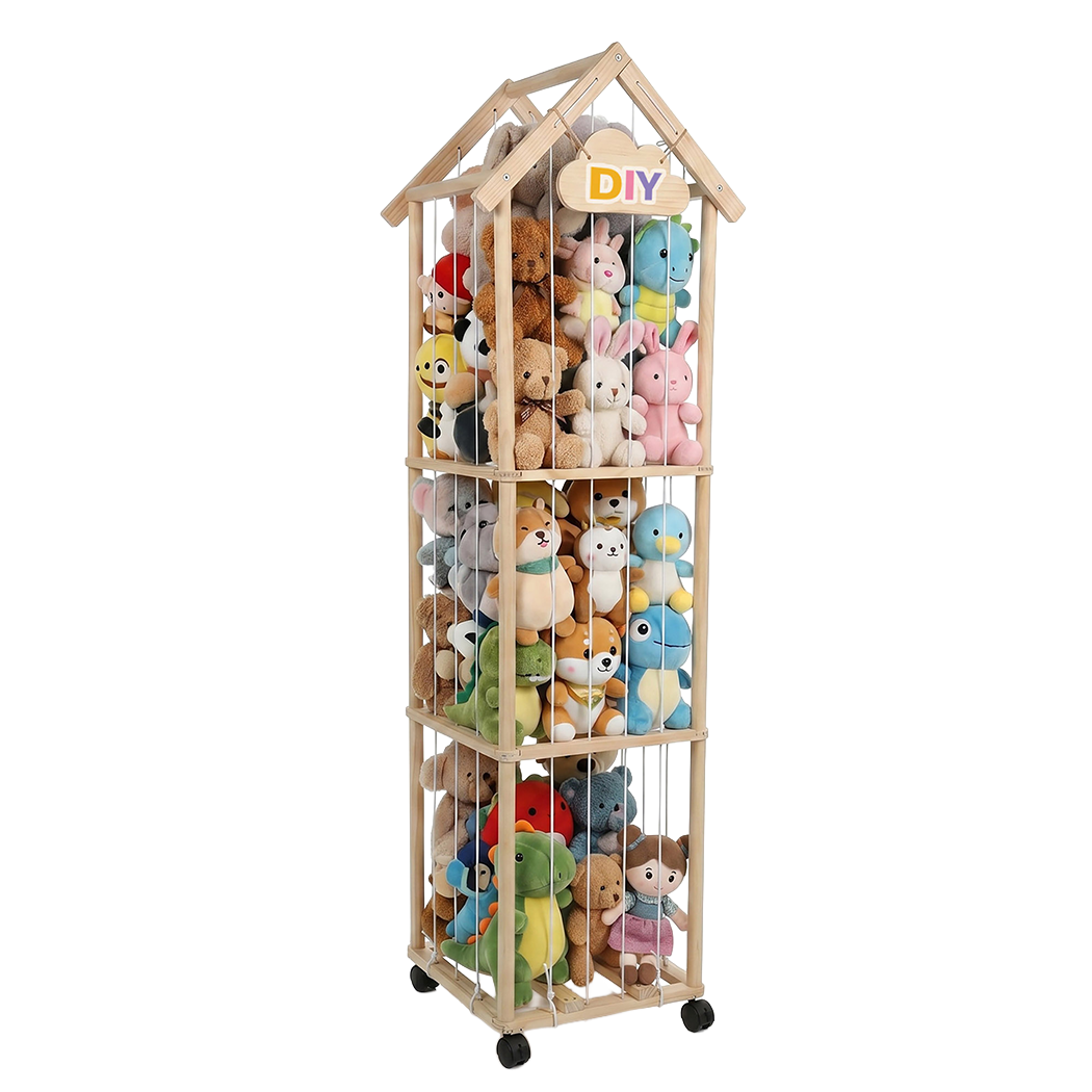 Kids Toy Storage Tower Pine Wood 150cm | HomeAndLiving