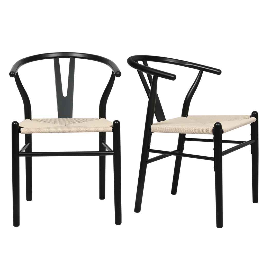 Modern 8x Dining Chairs Wooden Hans Black  Durable Frame Classic