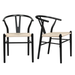 Modern 8x Dining Chairs Wooden Hans Black  Durable Frame Classic