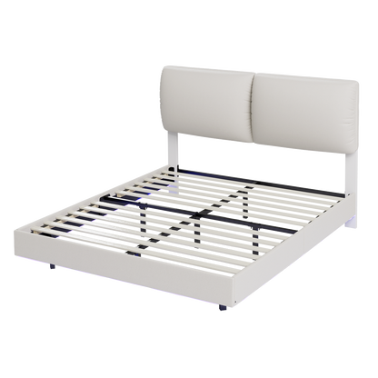 Cozy Double Floating Bed Frame  Space-Saving Design Classic