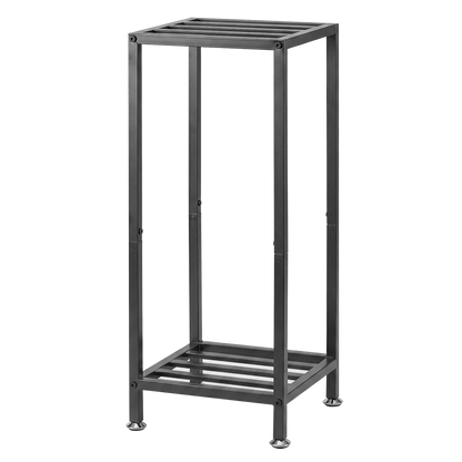 Levede Metal Plant Stand 76cm Tall 2 Tier Indoor Corner Shelf Black Display Rack