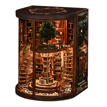 Miniature Library Book Nook Kit 16x14x21cm