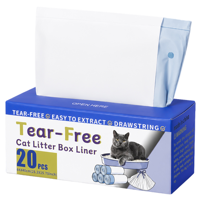 Cat Litter Bags Drawstring White 64x40cm