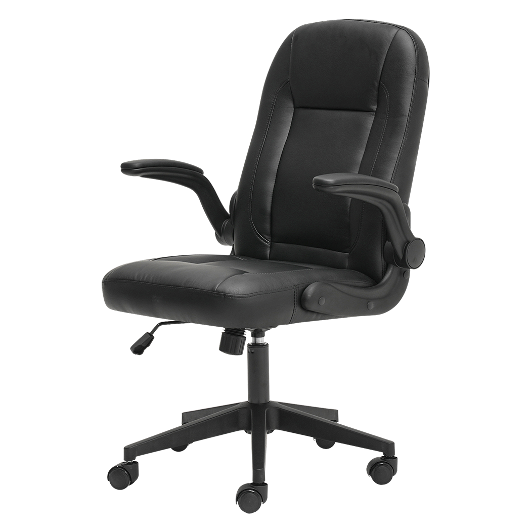 Executive Office Chair Black PU 65x68x100cm