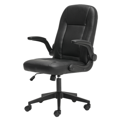 Executive Office Chair Black PU 65x68x100cm