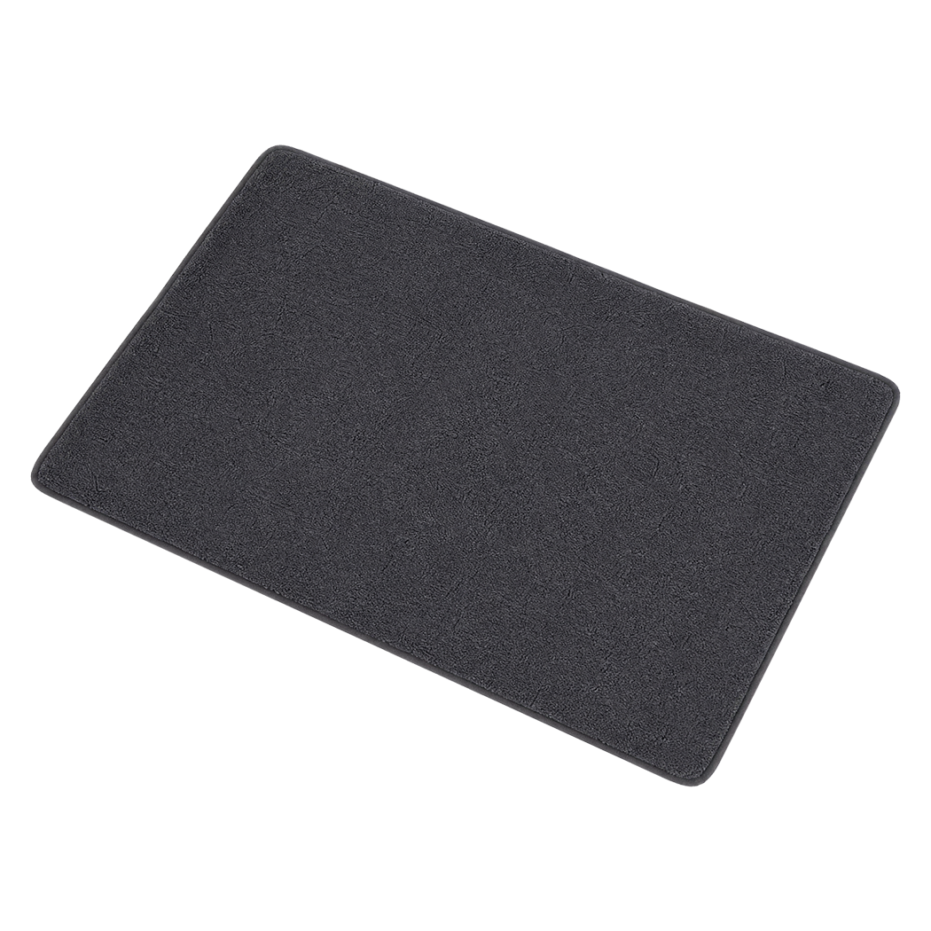 Grey Non Slip Door Mat 80x50x1cm