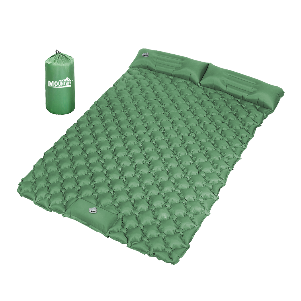 Inflatable Camping Double Mattress Green 198x130x6.5cm