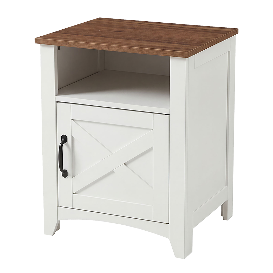 White Bedside Tables With Storage 45x40x60cm