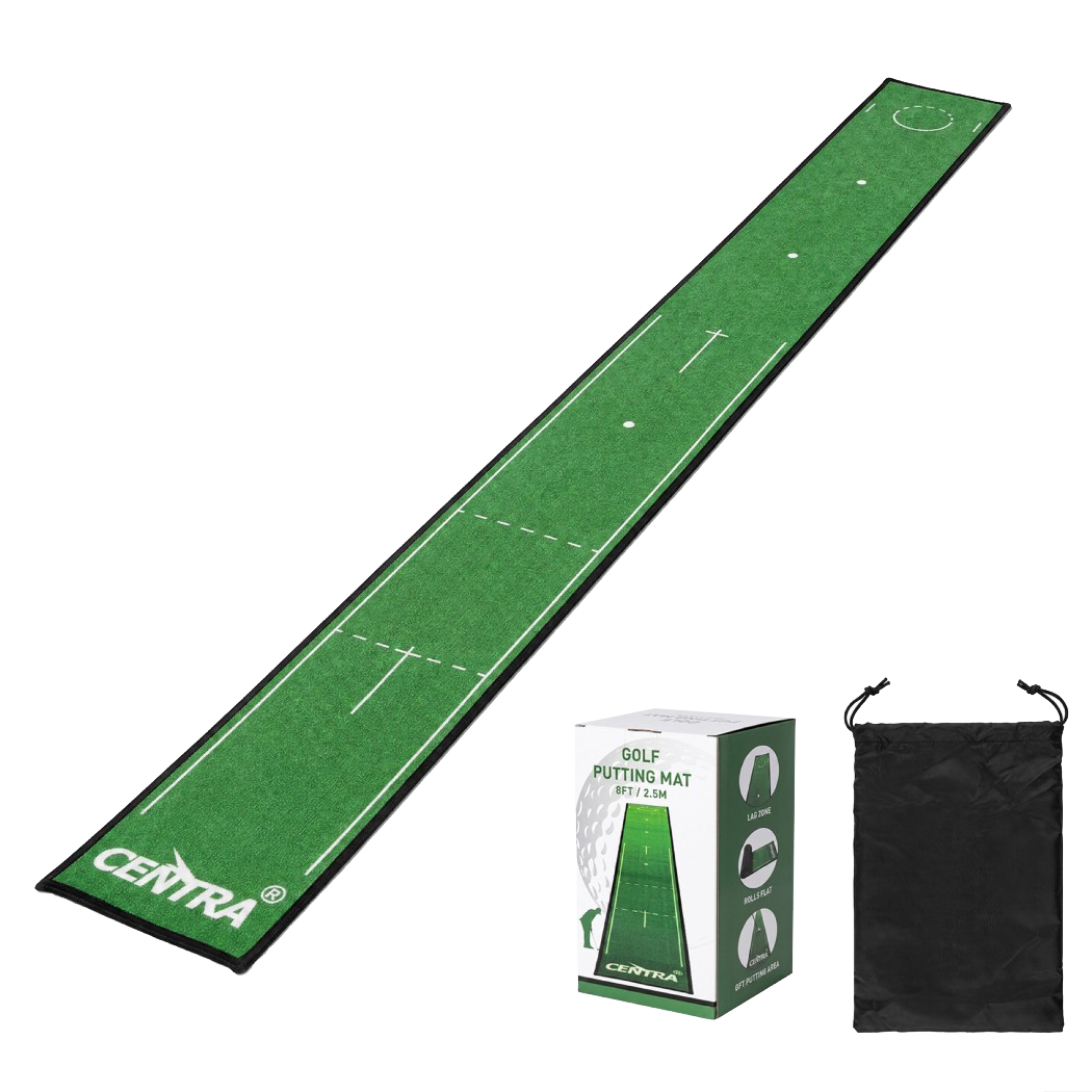 Golf Putting Mat Green Nylon Surface 250x25x0.45cm