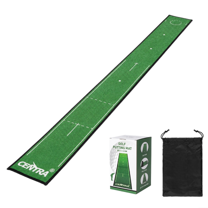 Golf Putting Mat Green Nylon Surface 250x25x0.45cm