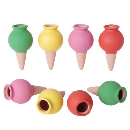 Toque 8 Pcs Self Watering Terracotta Garden Plant Spikes Drip Irrigation System