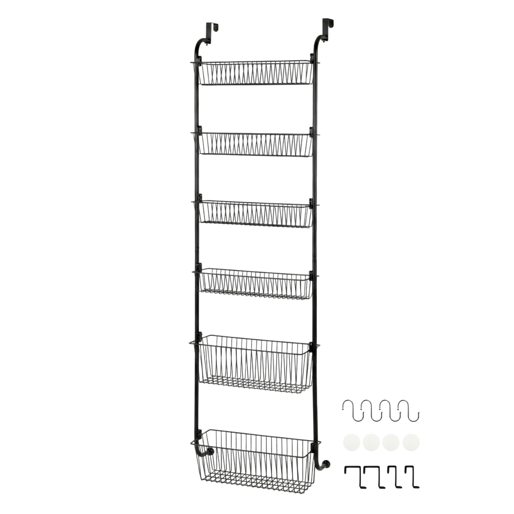 Over Door Pantry Organiser 6 Tier Metal Rack | HomeAndLiving - 9