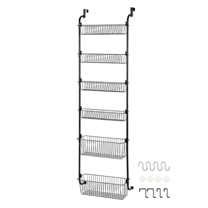 Over Door Pantry Organiser 6 Tier Metal Rack | HomeAndLiving - 9