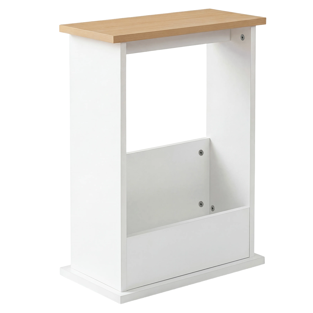 Levede Slim Side Table Magazine Rack Narrow Sofa End Table Storage Living Room