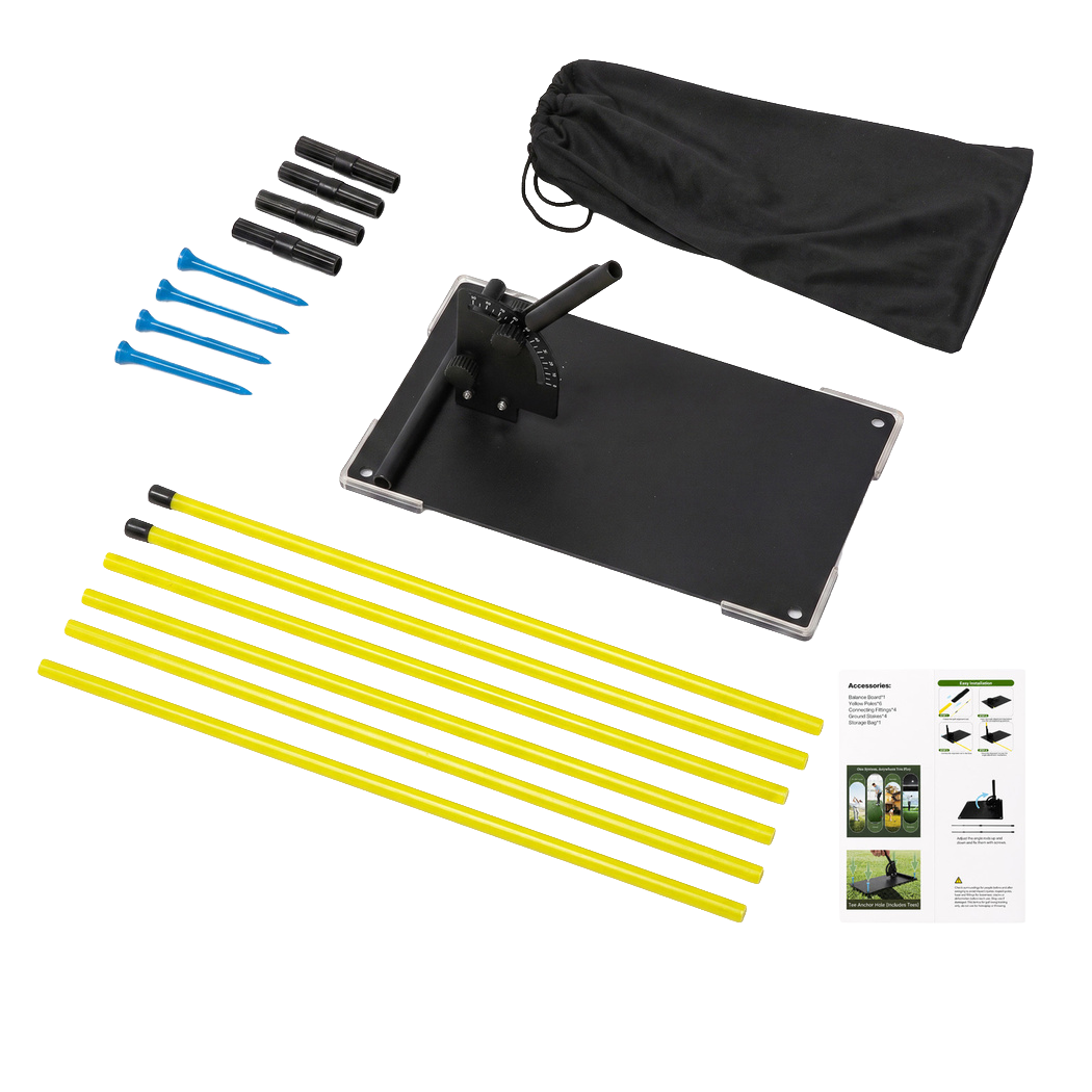 Golf Alignment Sticks Portable Trainer 23x14.5cm