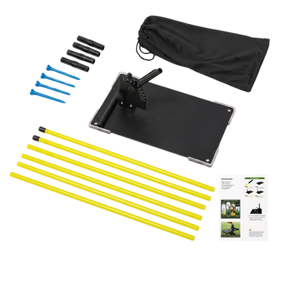 Golf Alignment Sticks Portable Trainer 23x14.5cm