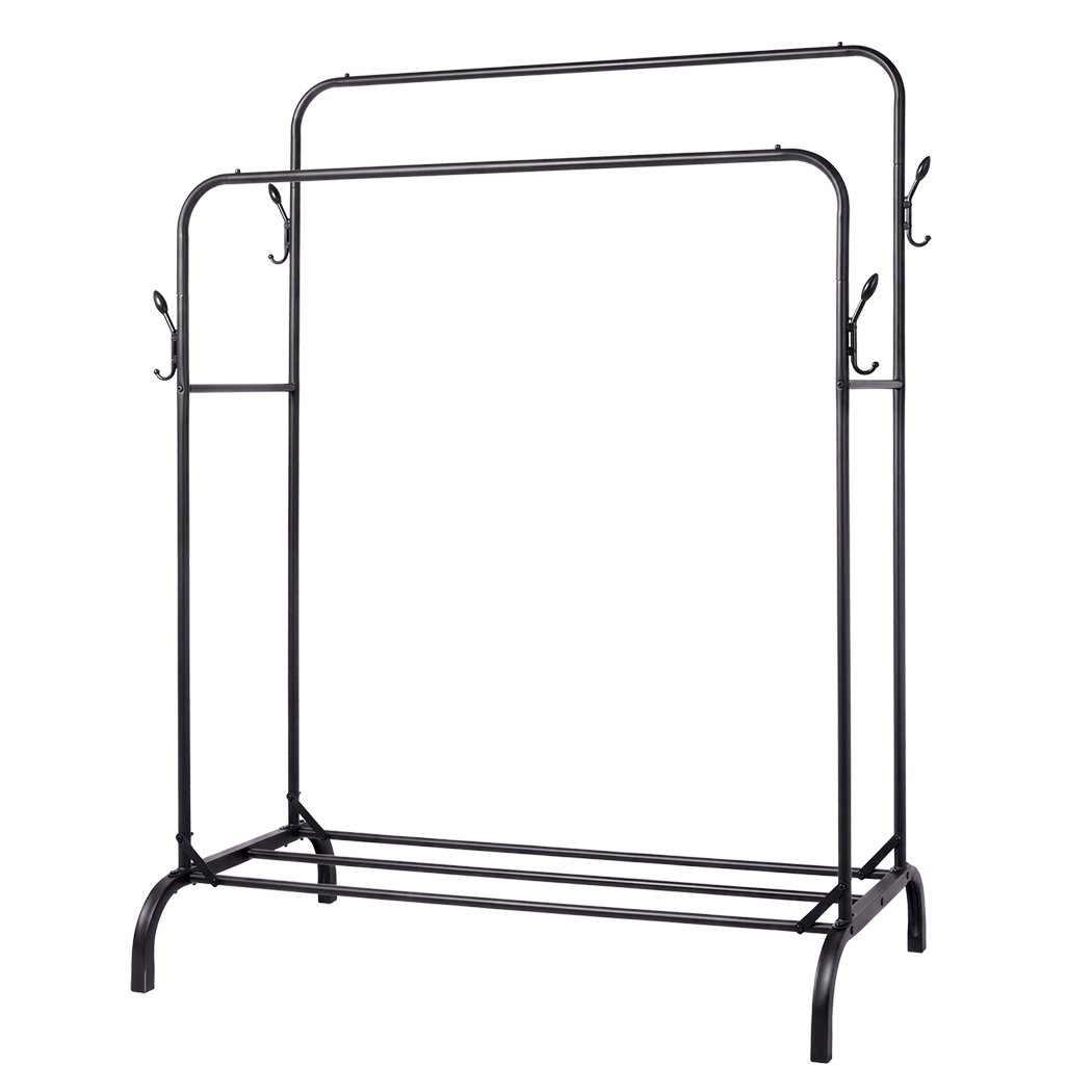 Heavy Duty Clothes Rack Black 118x54x145cm