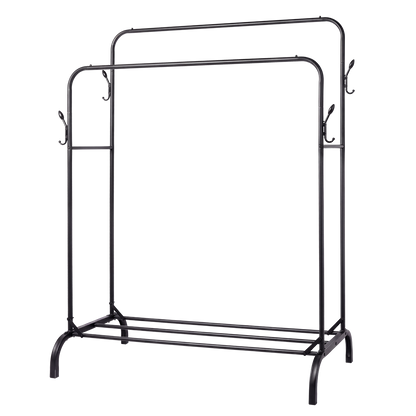Heavy Duty Clothes Rack Black 118x54x145cm