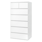 7 Drawer Tallboy Dresser White Storage | HomeAndLiving