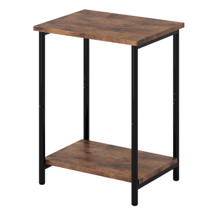 2-Tier Industrial Side Table Nightstand | HomeAndLiving