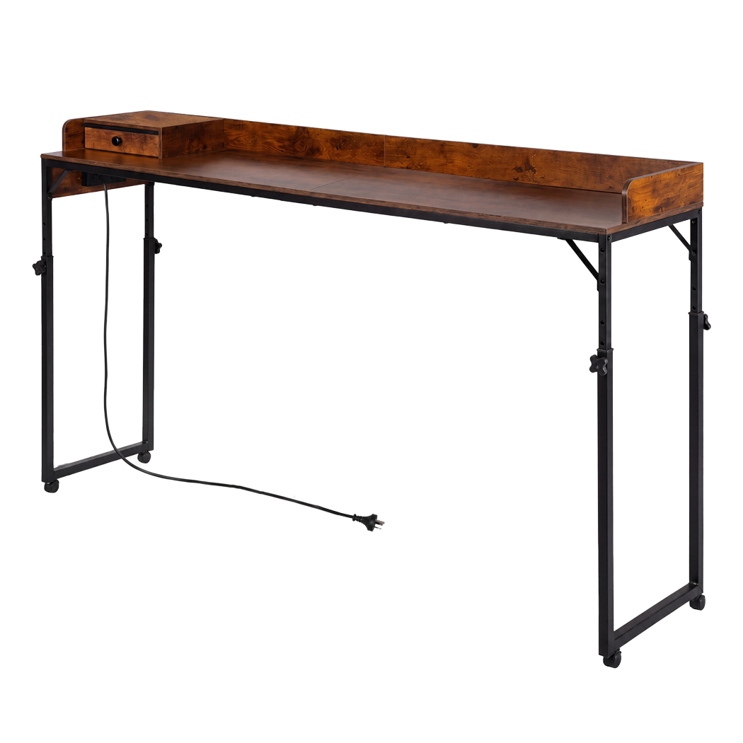Overbed Table Mobile Brown 180x39x109cm