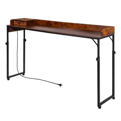 Overbed Table Mobile Brown 180x39x109cm