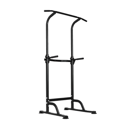 Centra Power Tower Pull Up Bar Dip Station Adjustable Home Gym 150kg Black