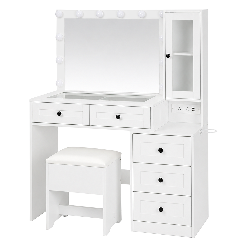 Dressing Table With Led Mirror 110x40x133cm