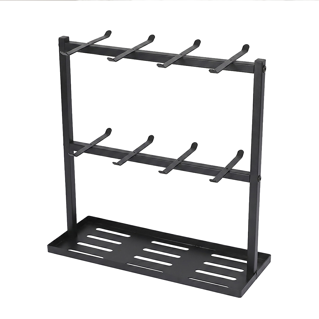Levede Mug Rack 2 Tier 16 Hook Metal Coffee Cup Holder Stand Organizer Kitchen