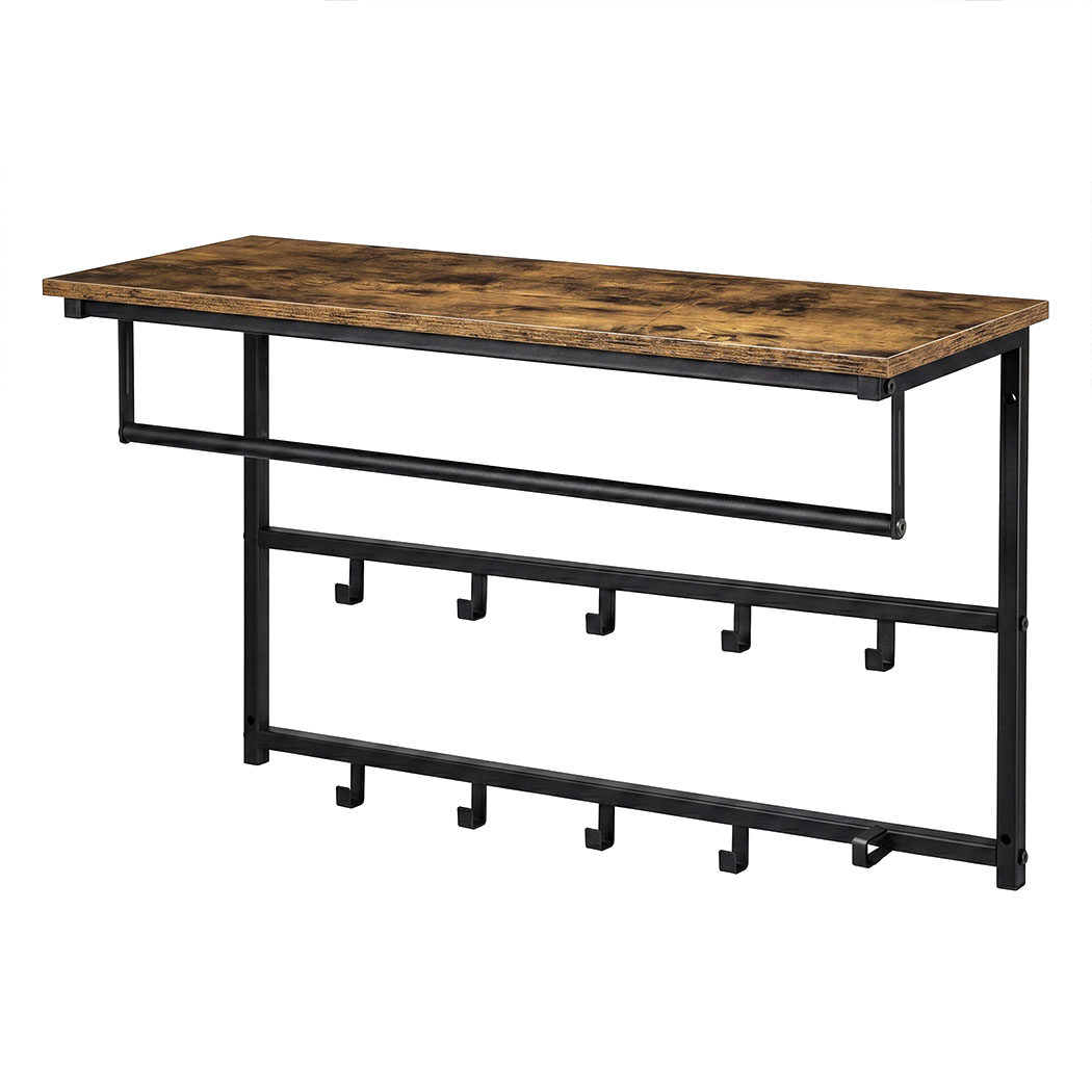 Wall Shelf Coat Rack 16x16cm