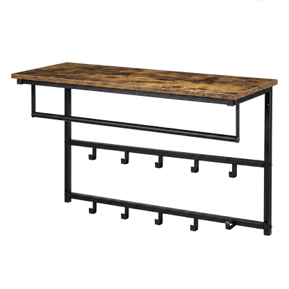 Wall Shelf Coat Rack 16x16cm