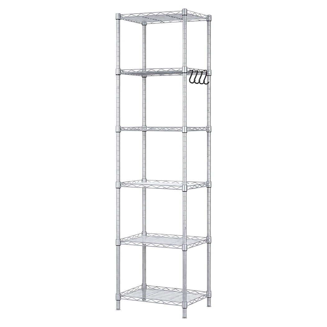 Shelving Unit 6 Tier Adjustable 42x32x161cm