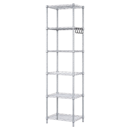 Shelving Unit 6 Tier Adjustable 42x32x161cm