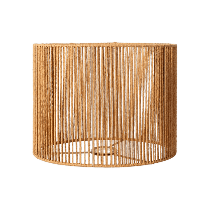 Boho Woven Lamp Shade Yellow 32.5x32.5x24.5cm