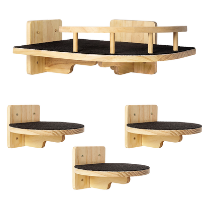 Cat Wall Shelf Corner Tree 22.5x19.3x1.8cm