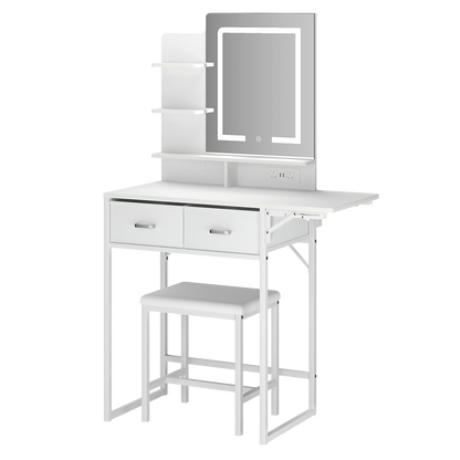 Dressing Table With Led Mirror 83x40x136cm
