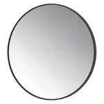 60cm Round Wall Mirror Black Frame Bathroom | HomeAndLiving