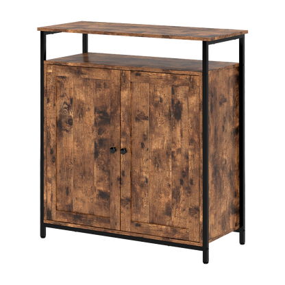 Storage Cabinet Walnut Adjustable 68.6x30x80cm