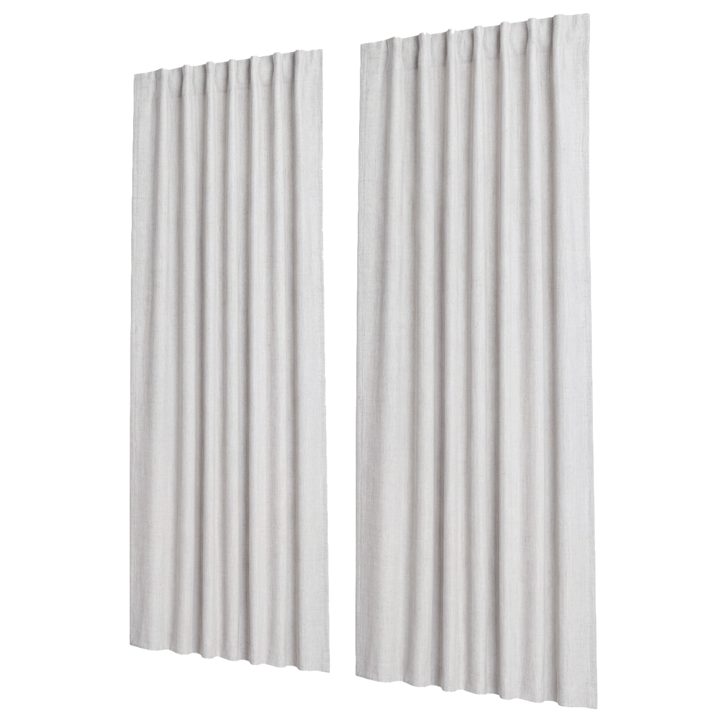 Marlow 2 Panels Blackout Curtains Thermal Linen Look Curtain Draperies Window