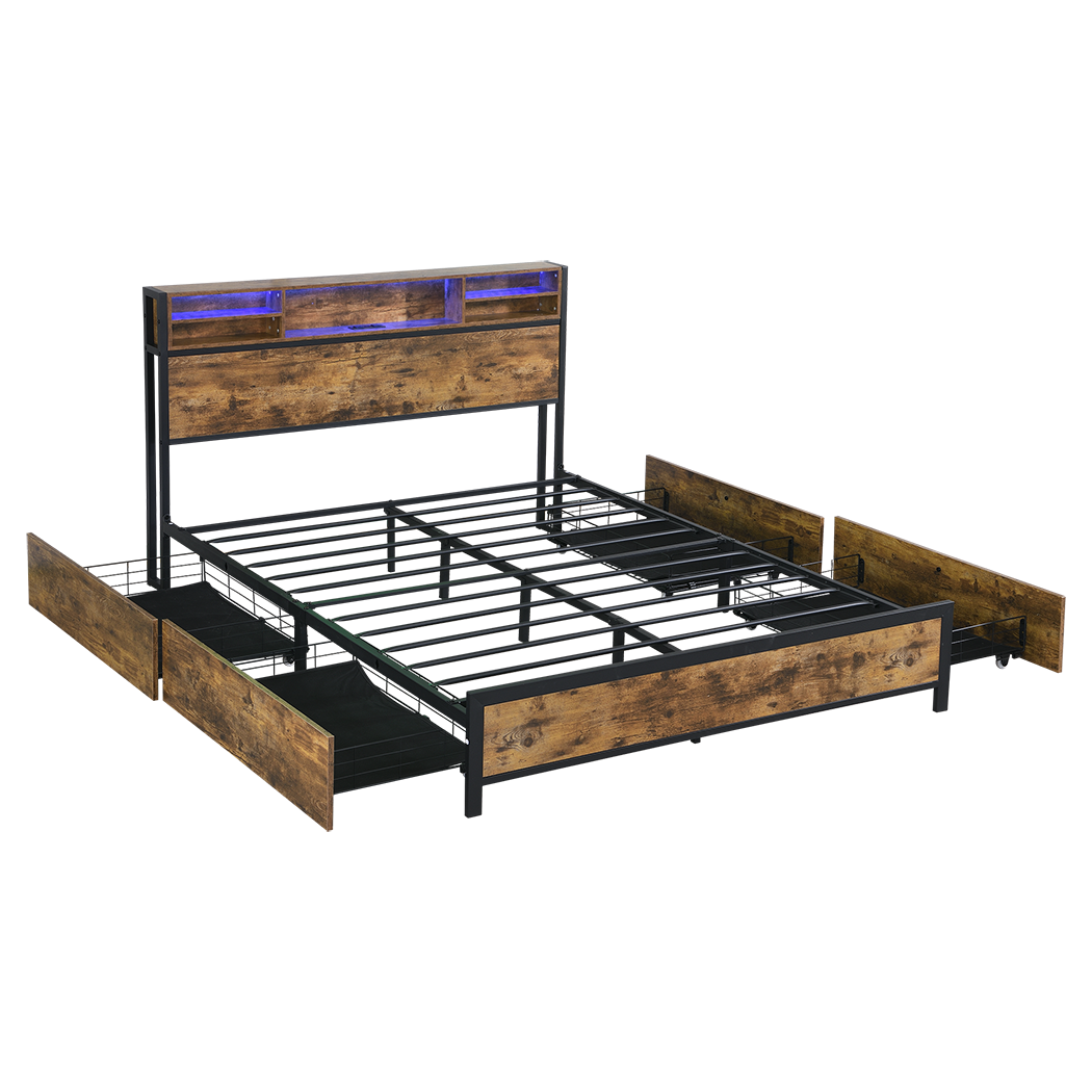 Compact bed frame queen  Scandi Inspired Design Classic Durable