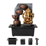 LED Tabletop Zen Water Fountain Desk Office | HomeAndLiving