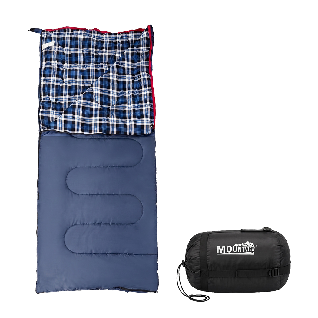 3-Season Sleeping Bag Camping Hiking Blue | HomeAndLiving - 9