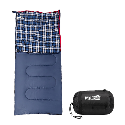 3-Season Sleeping Bag Camping Hiking Blue | HomeAndLiving - 9