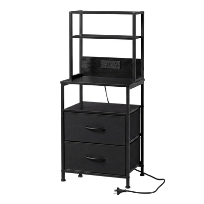 Bedside Table With Charging Station 41x30x100cm